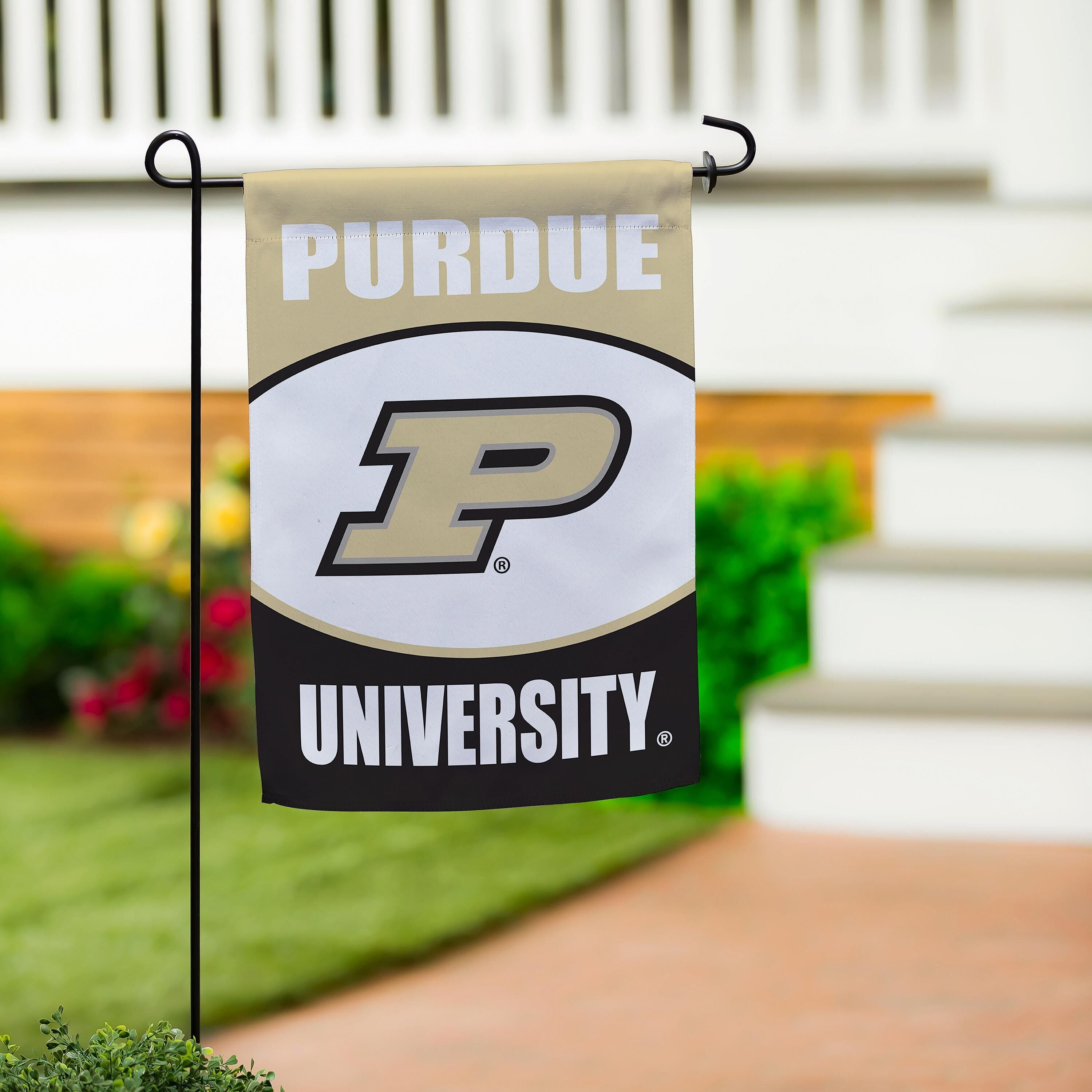 Purdue University Suede Garden Flag