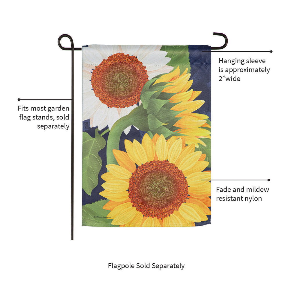 Sunflowers Suede Garden Flag