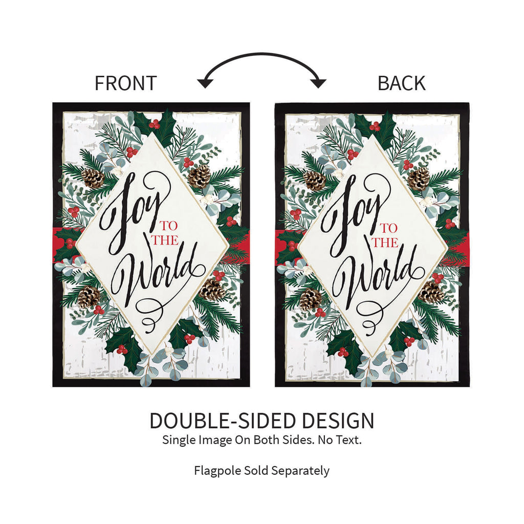 Joy to the World Applique Garden Flag