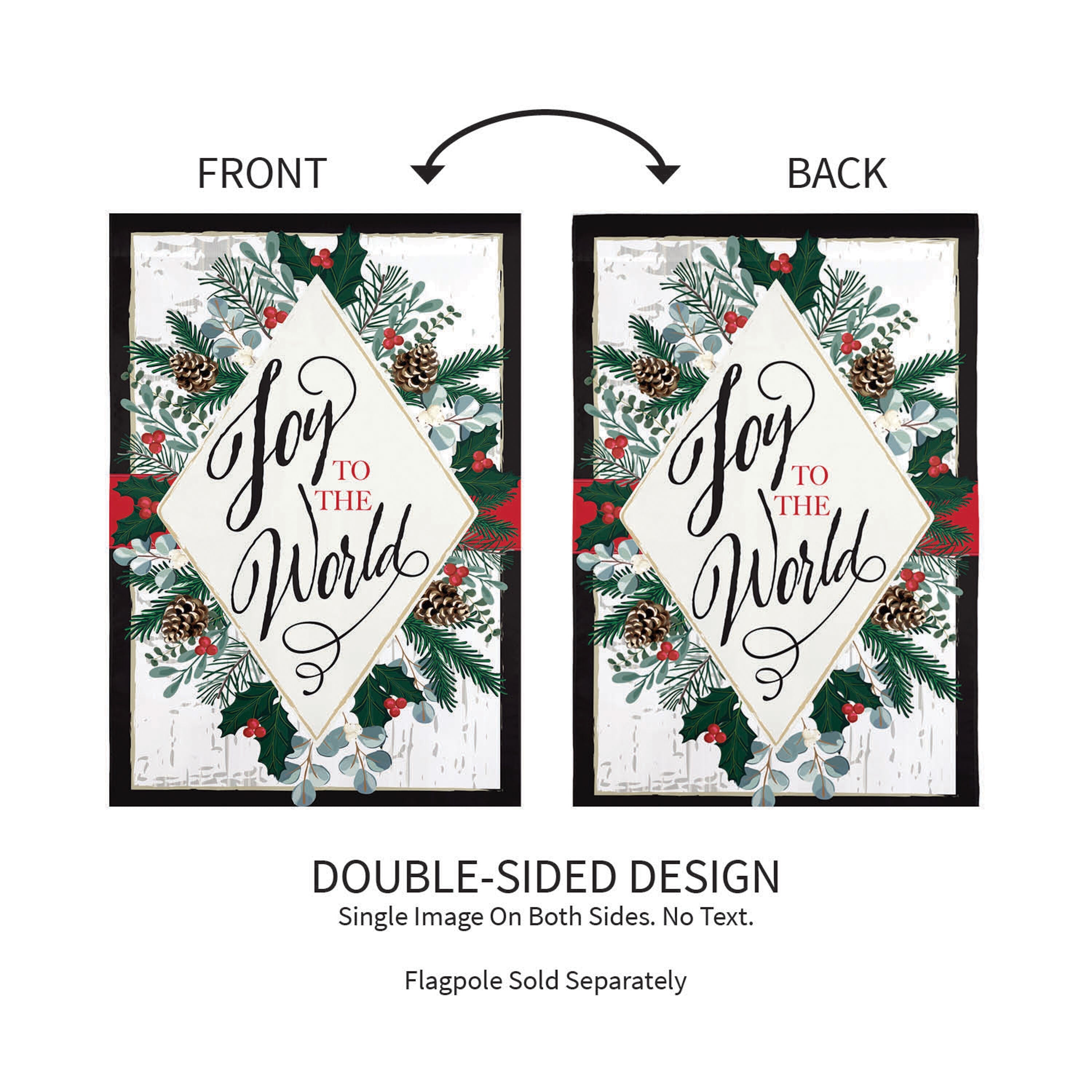 Joy to the World Applique Garden Flag