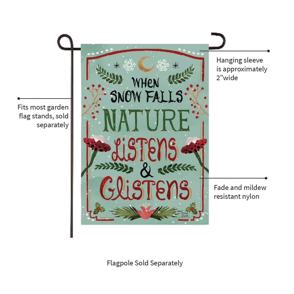 Santa's Forest of Wonder Reversible Burlap Garden Flag