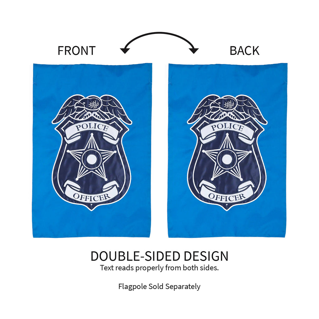 Police Department Garden Applique Flag