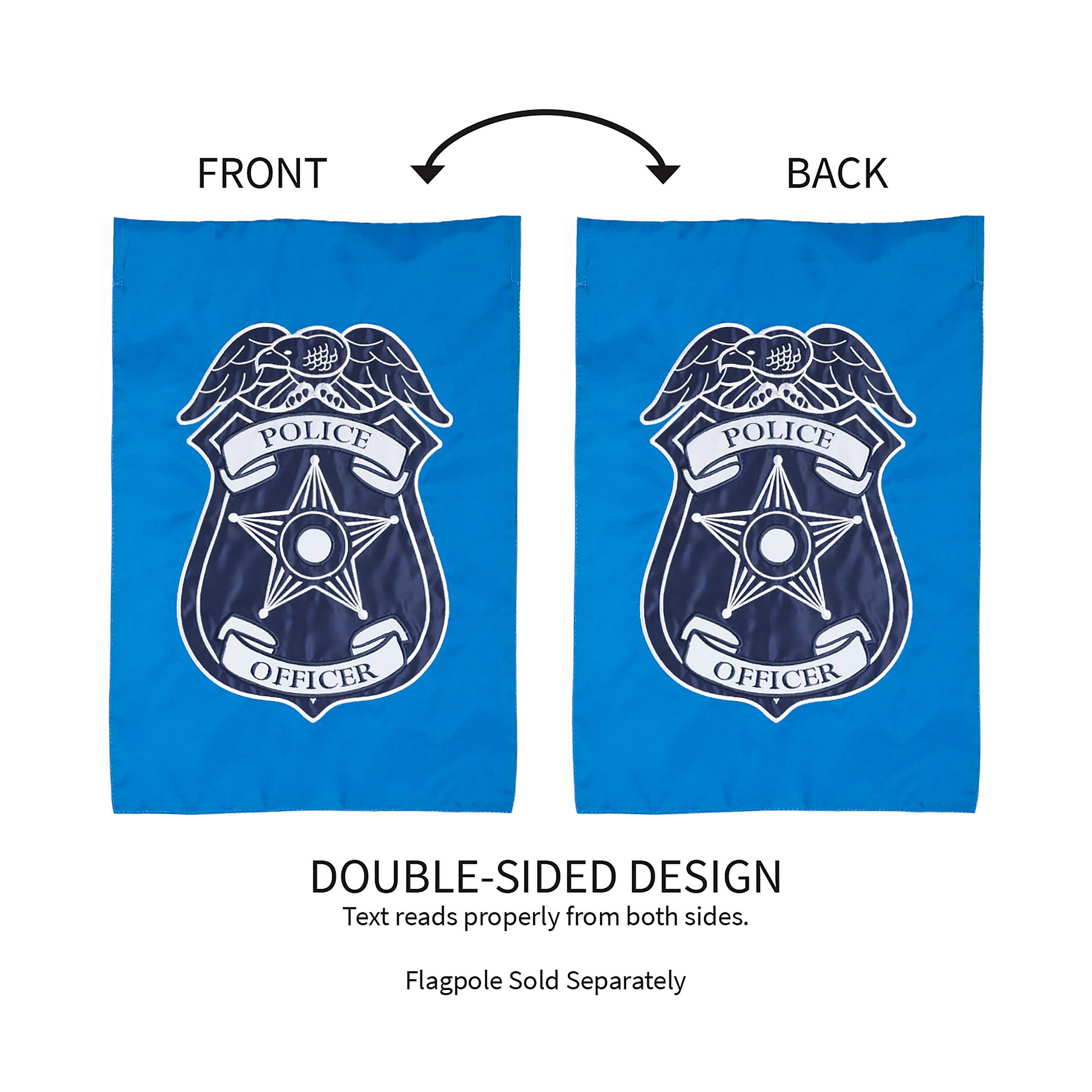 Police Department Garden Applique Flag
