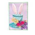 Happy Easter Floral Hat Applique House Flag