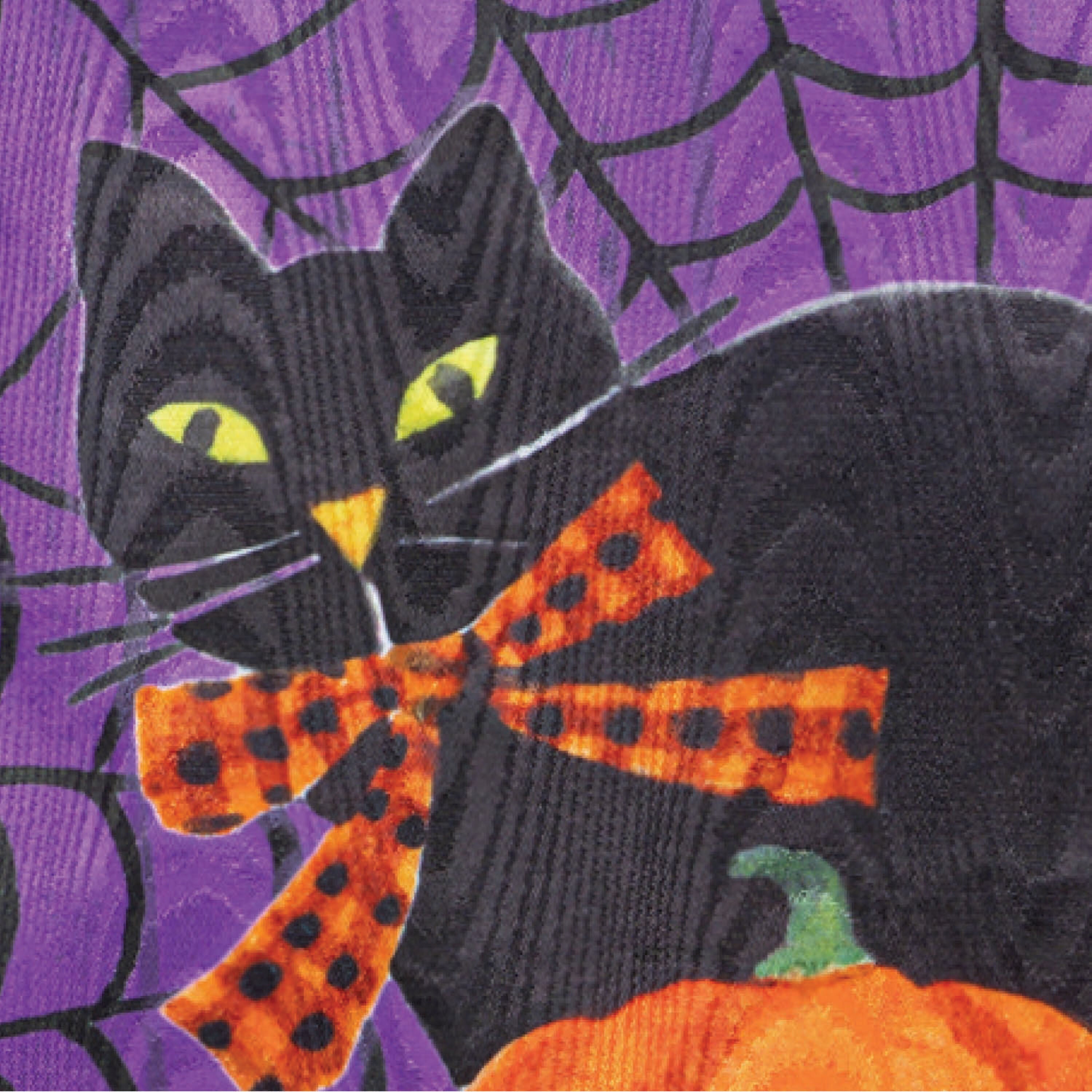 Black Cat Moire Garden Flag