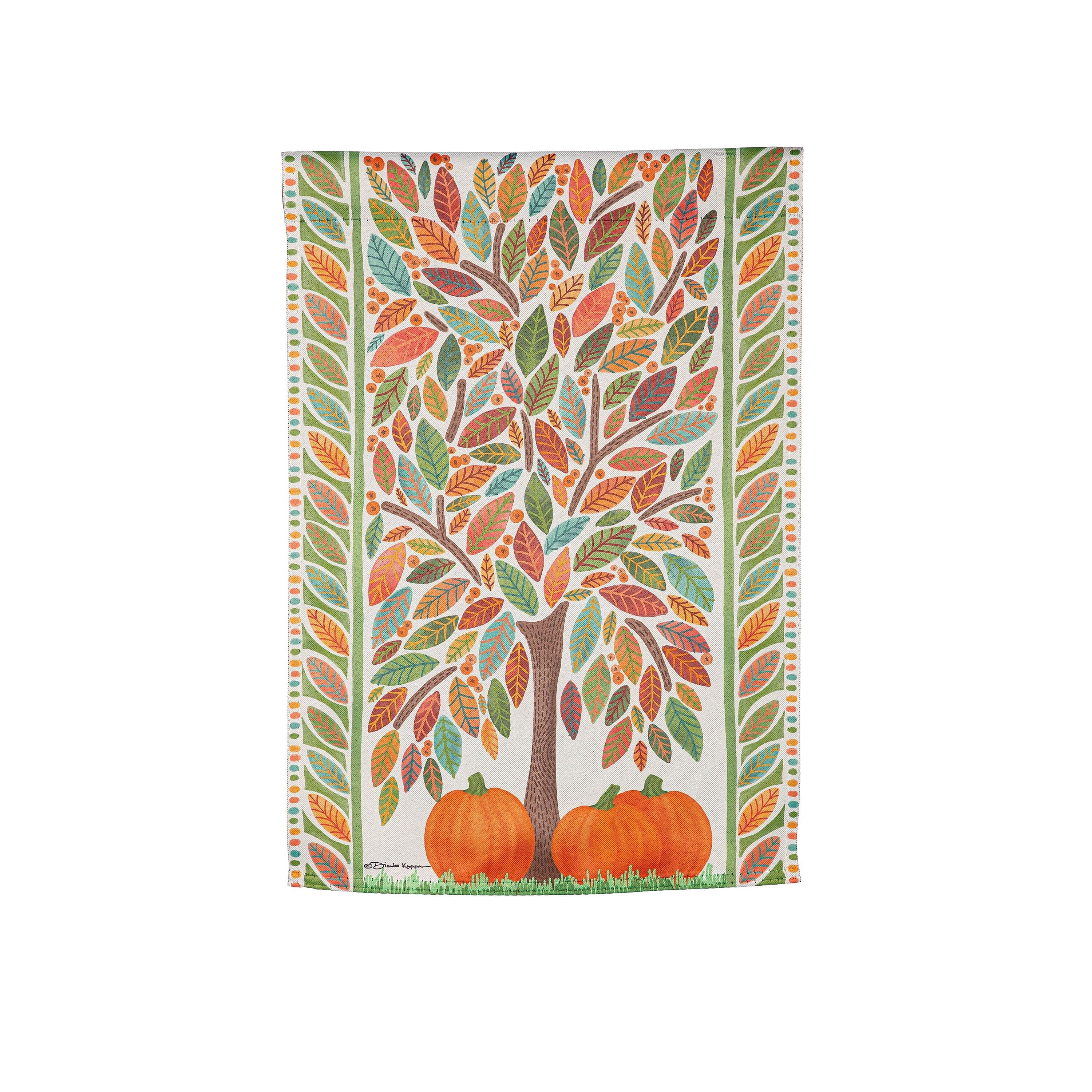 4 Season Trees Suede Garden Flag, Set of 4