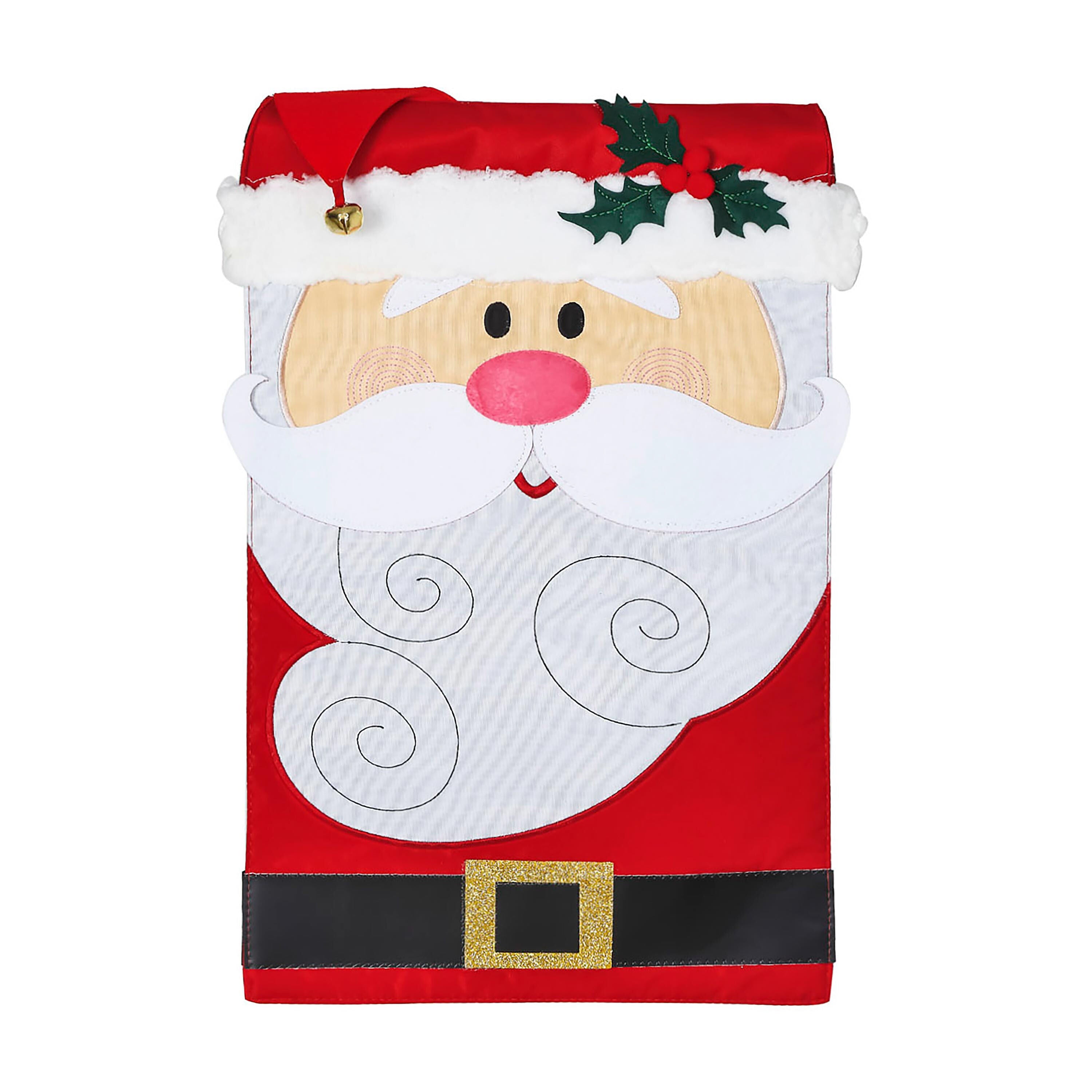 Santa Claus Garden Applique Flag