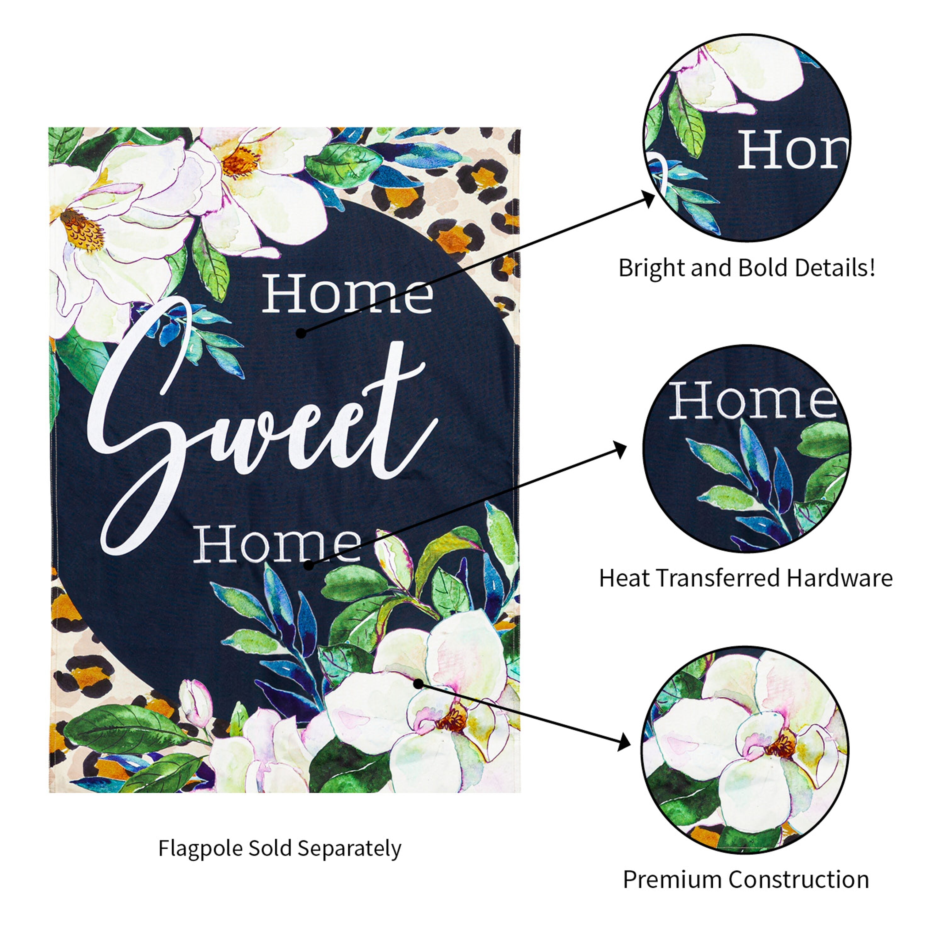 Magnolia Bloom House Linen Flag