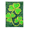 Lucky Clovers Applique Garden Flag