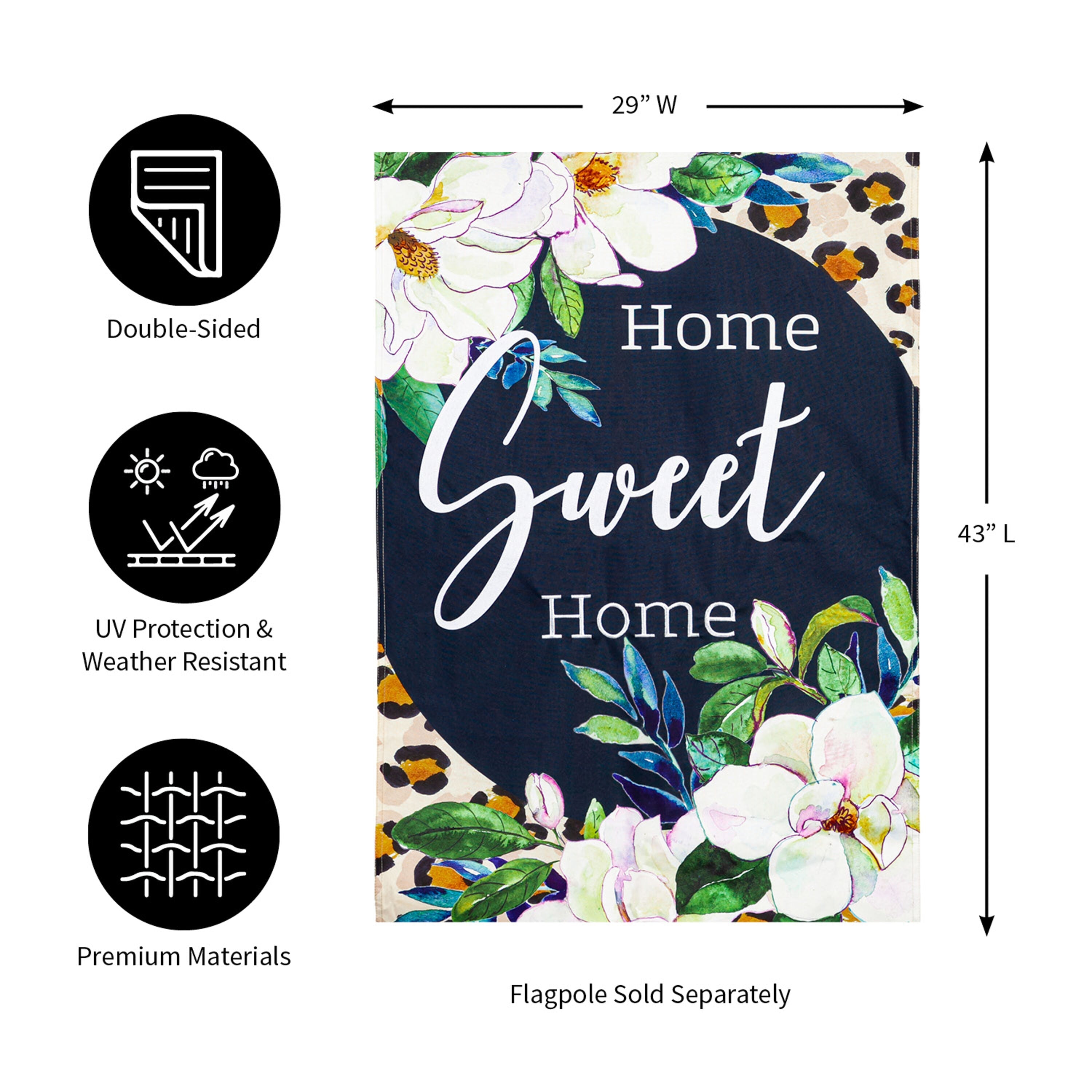 Magnolia Bloom House Linen Flag
