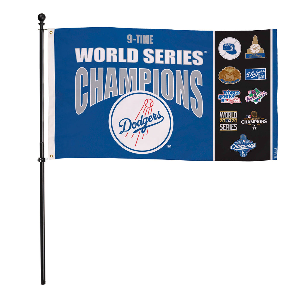 Los Angeles Dodgers Single Sided Flag w/ 2 Grommets, 3'x5' Multi Win Flag