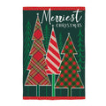 Merriest Christmas Tree Applique House Flag