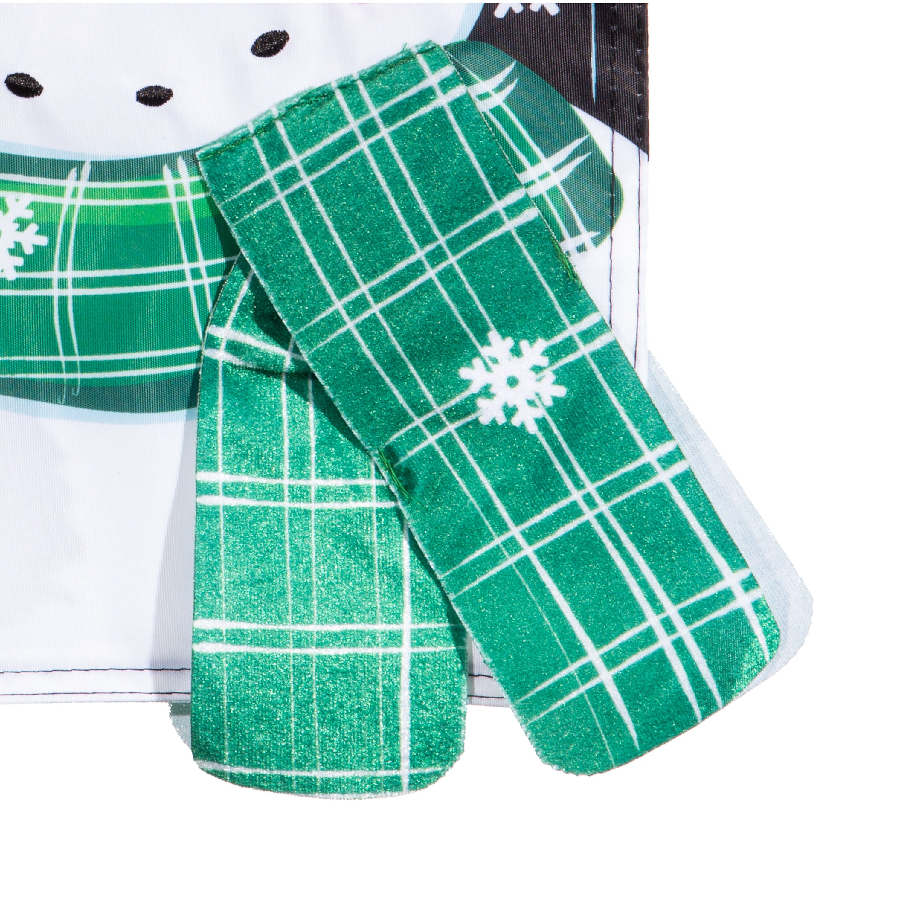 Cheerful Snowman Applique Garden Flag