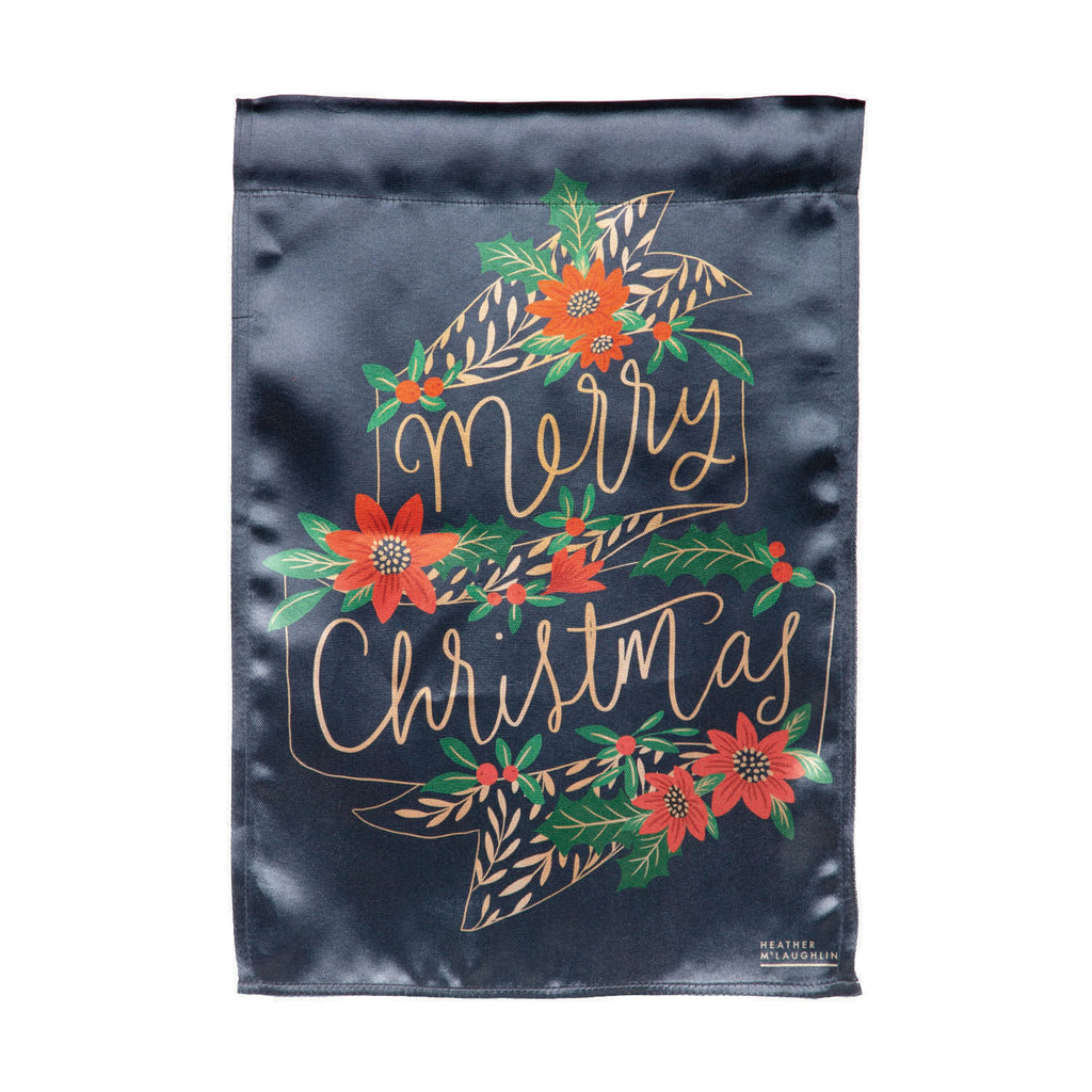 Merry Christmas Lustre Garden Flag