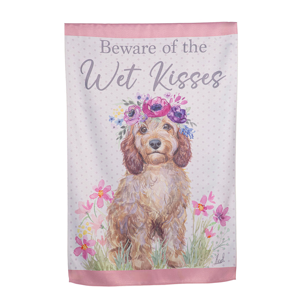 Beware Of The Wet Kisses Suede House Flag