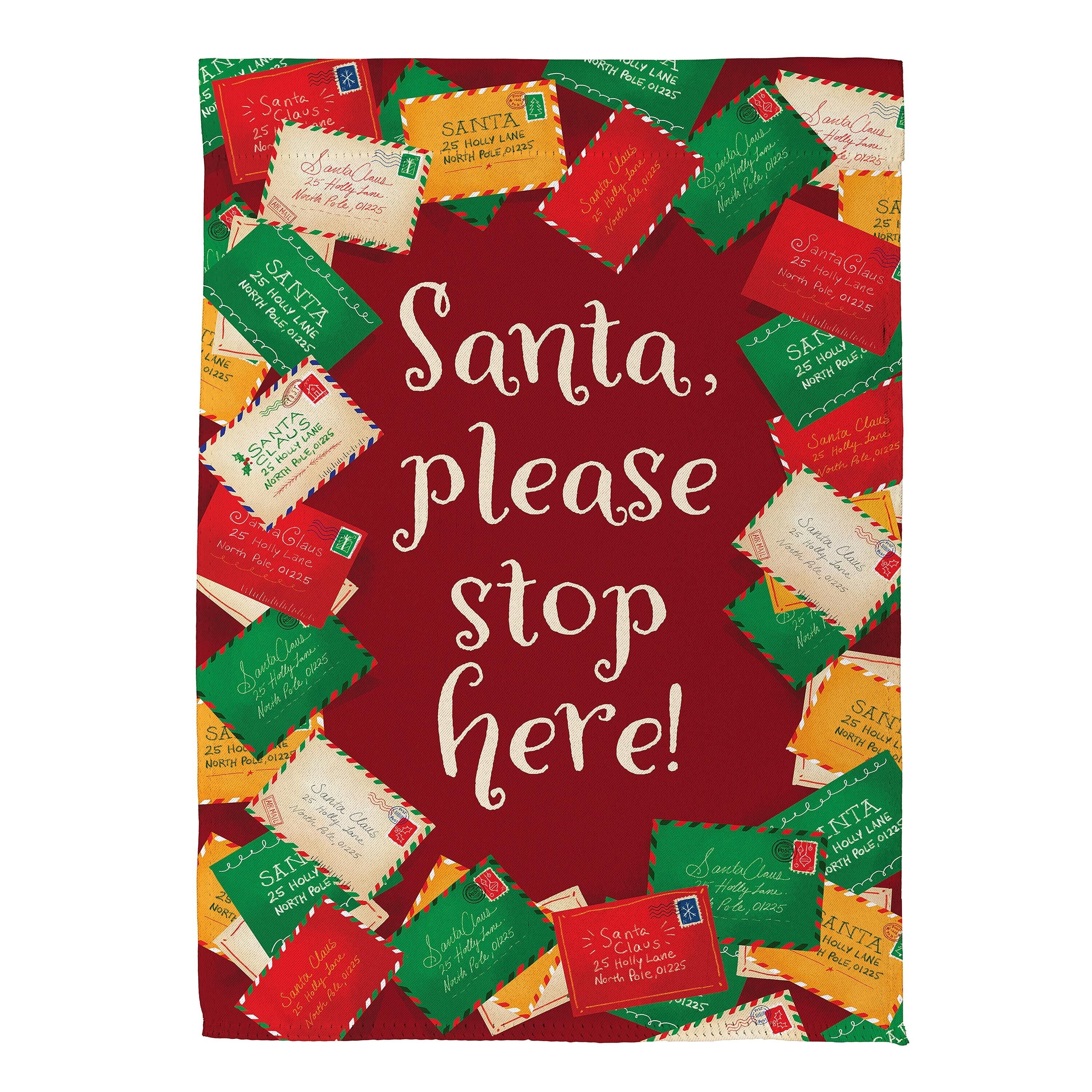 Letters To Santa Suede Garden Flag