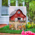 Hillside Pasture Barn Suede Garden Flag