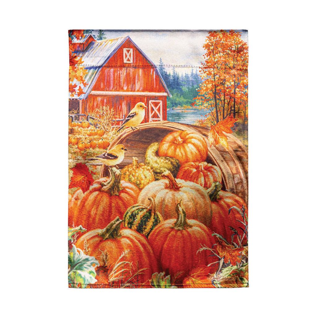 Red Barn Lustre Garden Flag