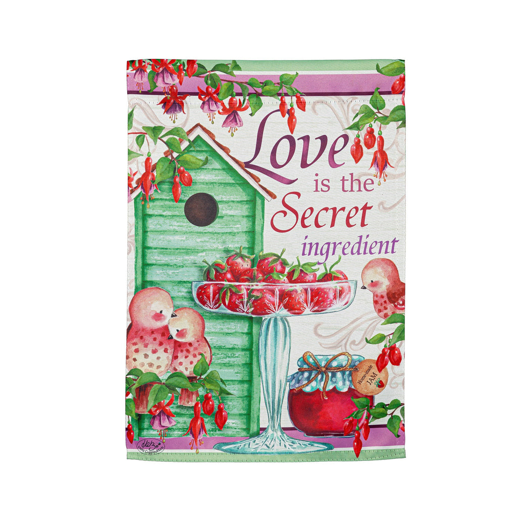 The Secret Ingredient Suede Garden Flag