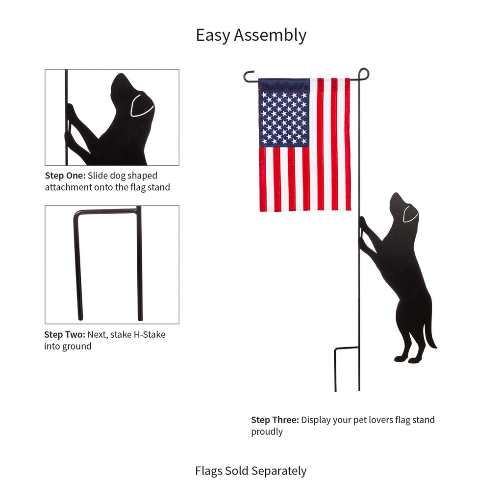 Decorative Garden Flag Stands, Dog
