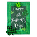 St. Patrick's Patterned Shamrocks Garden Applique Flag