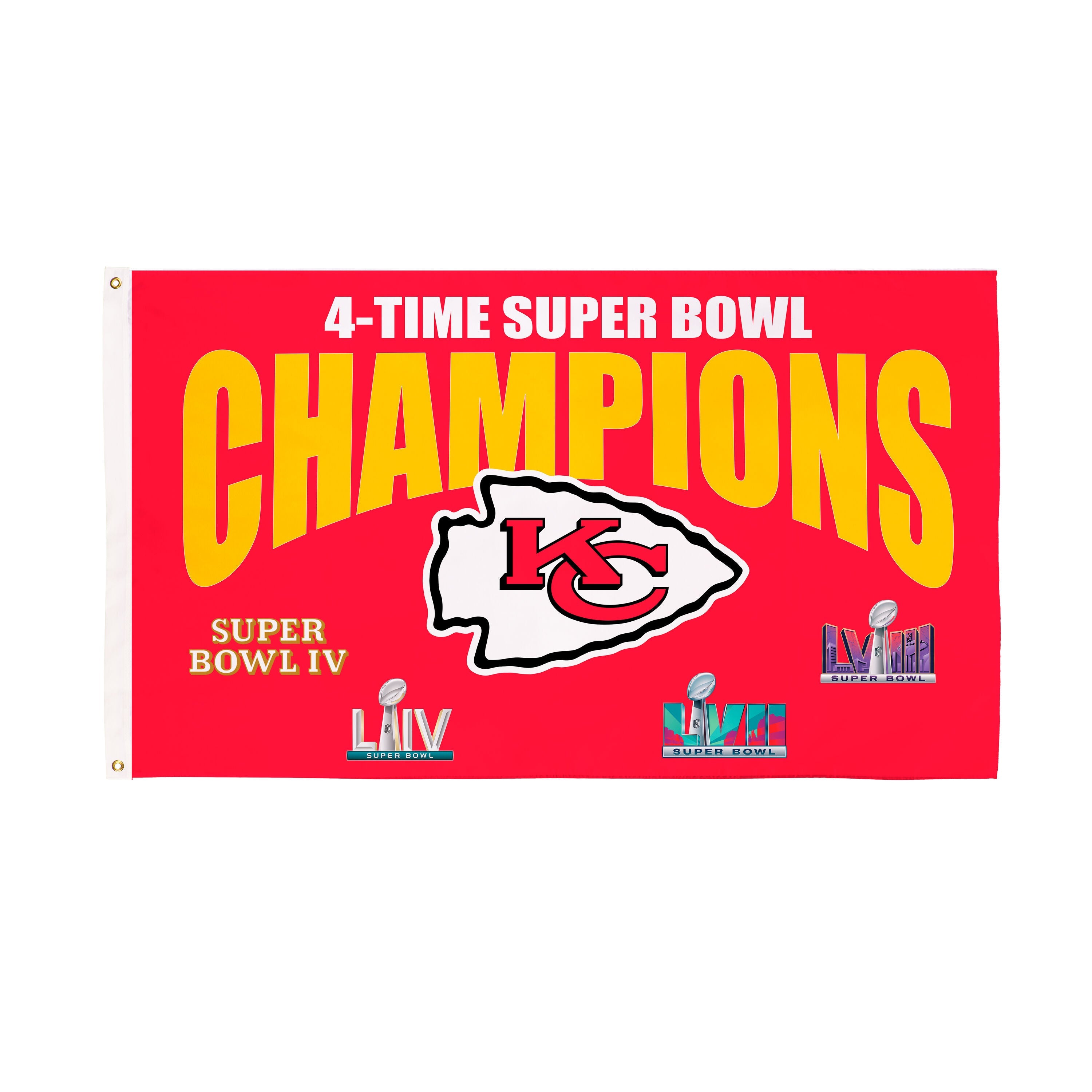 Kansas City Chiefs Multi-Win Superbowl Champions Football 3x5 Flag