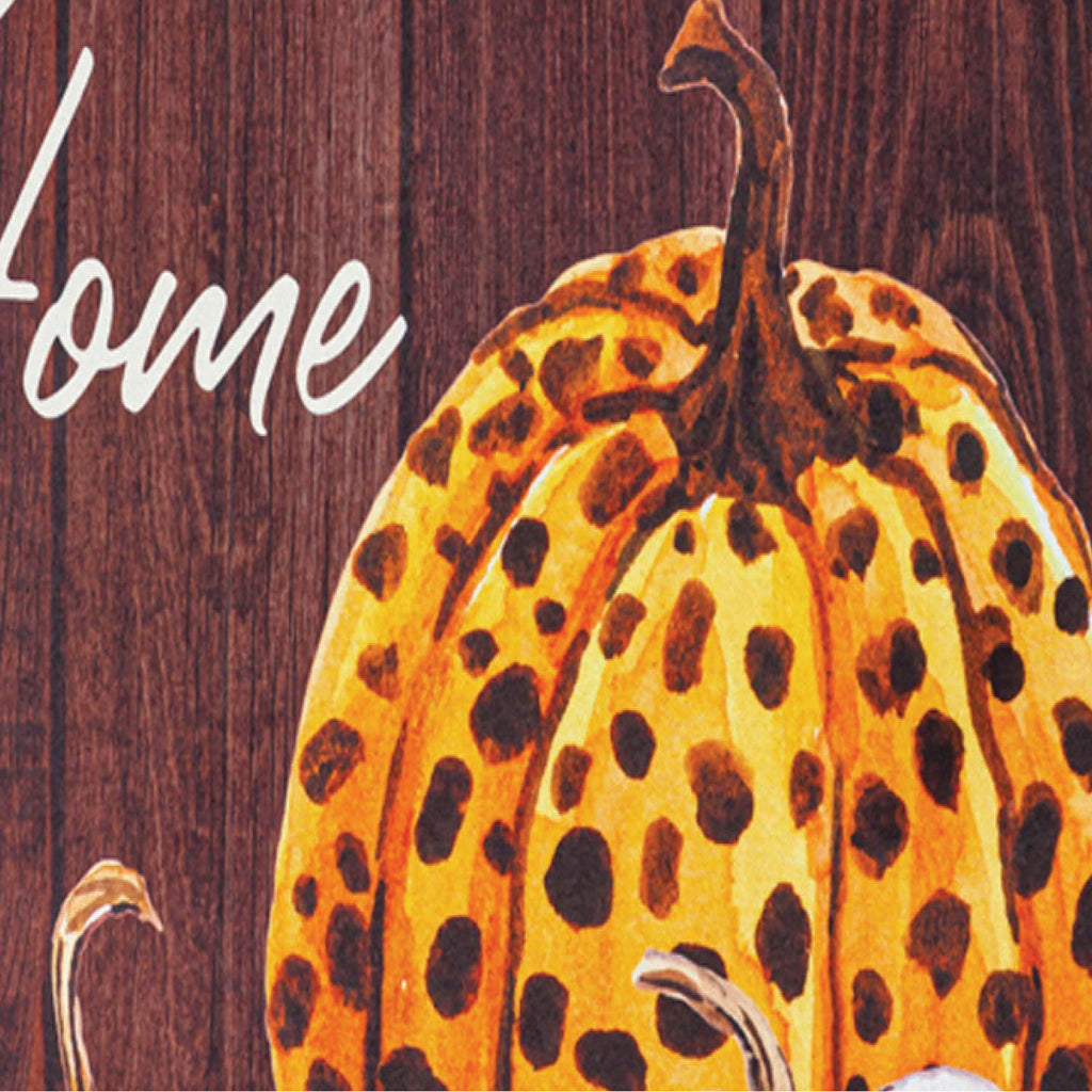 Boho Brown Pumpkins Garden Suede Flag