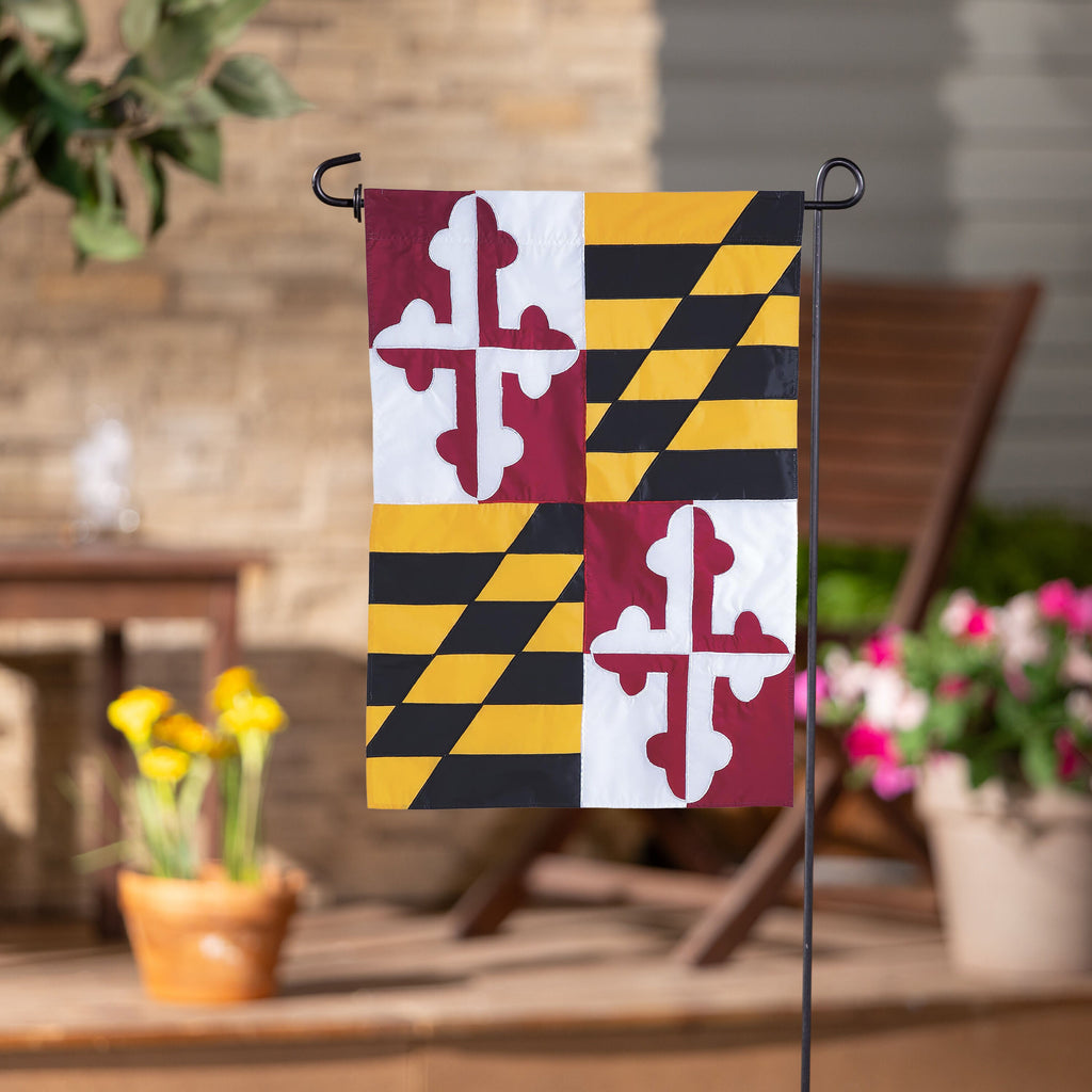 Maryland State Flag Garden Applique Flag