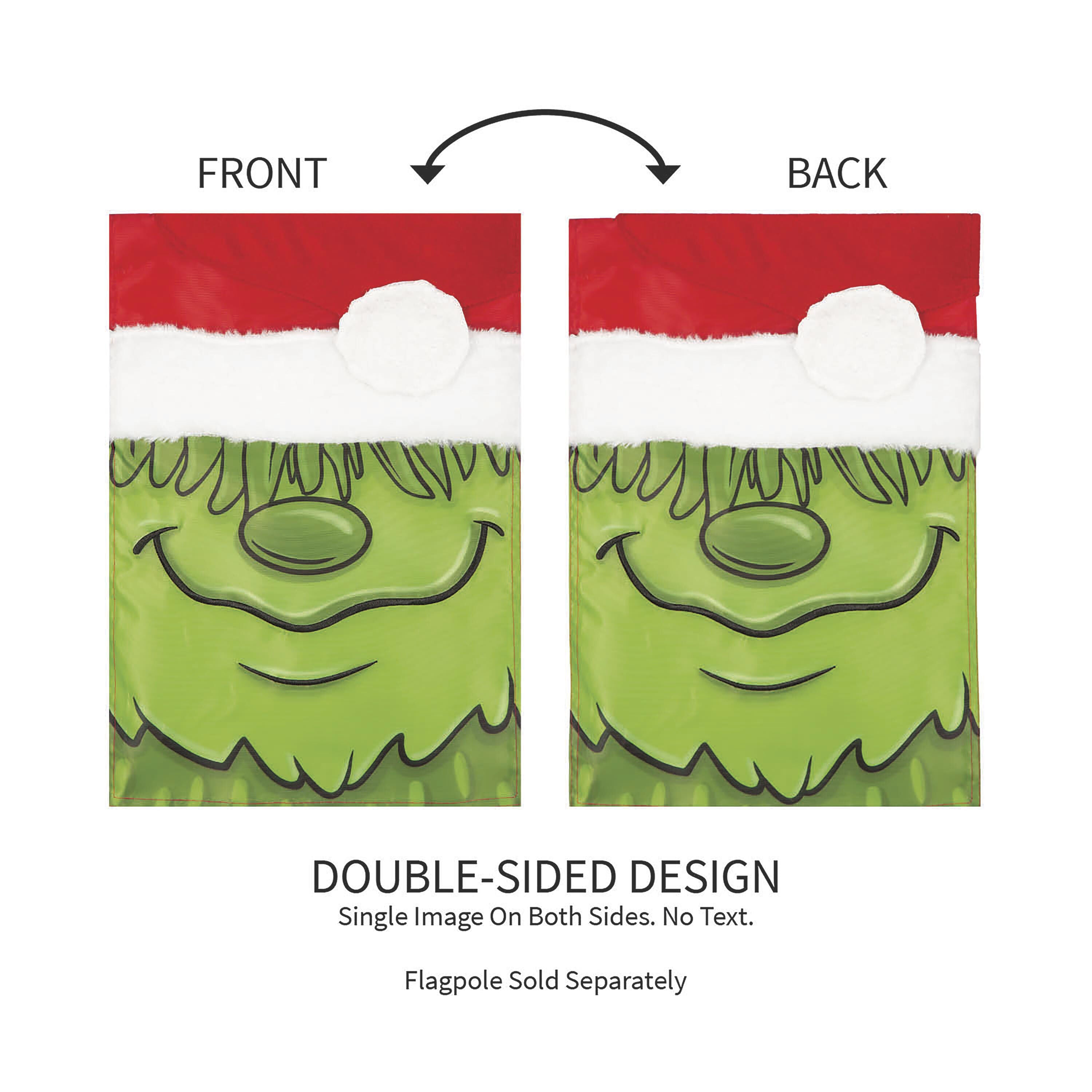 Christmas Monster Applique Garden Flag