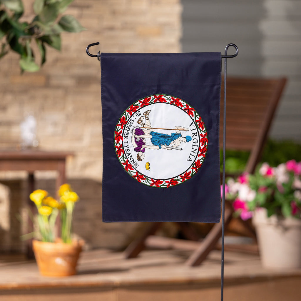 Virginia State Flag Garden Applique Flag