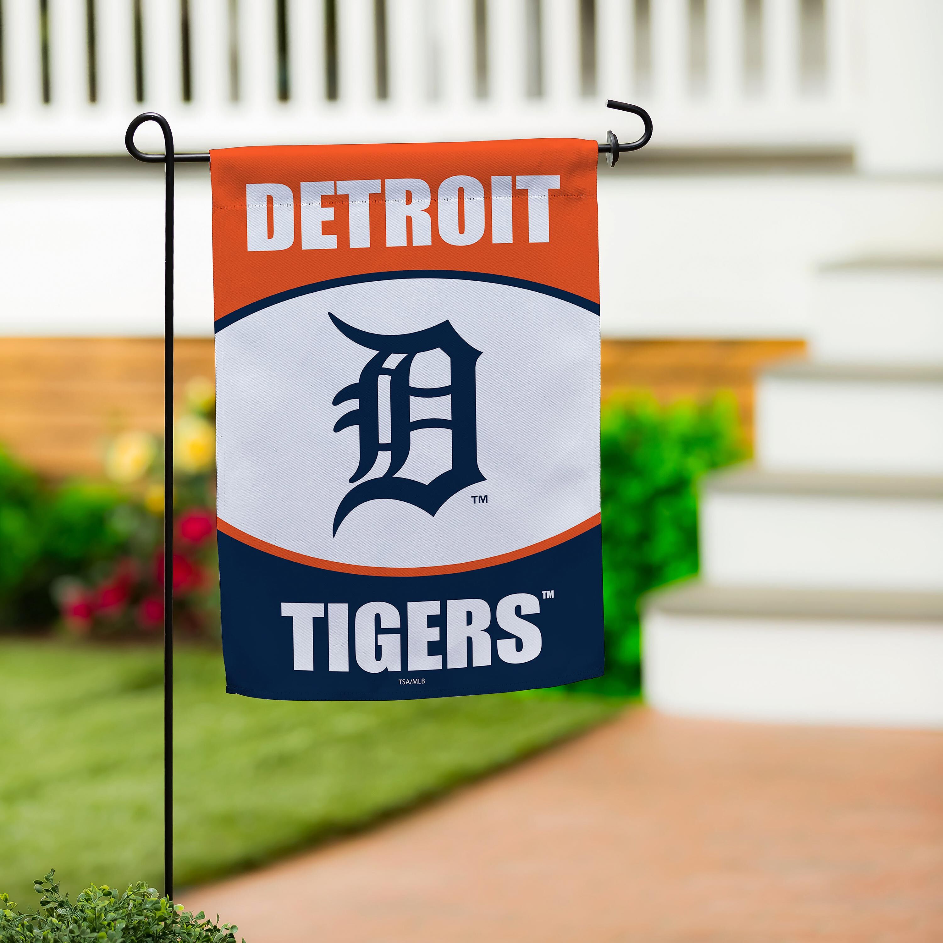 Detroit Tigers Suede Garden Flag