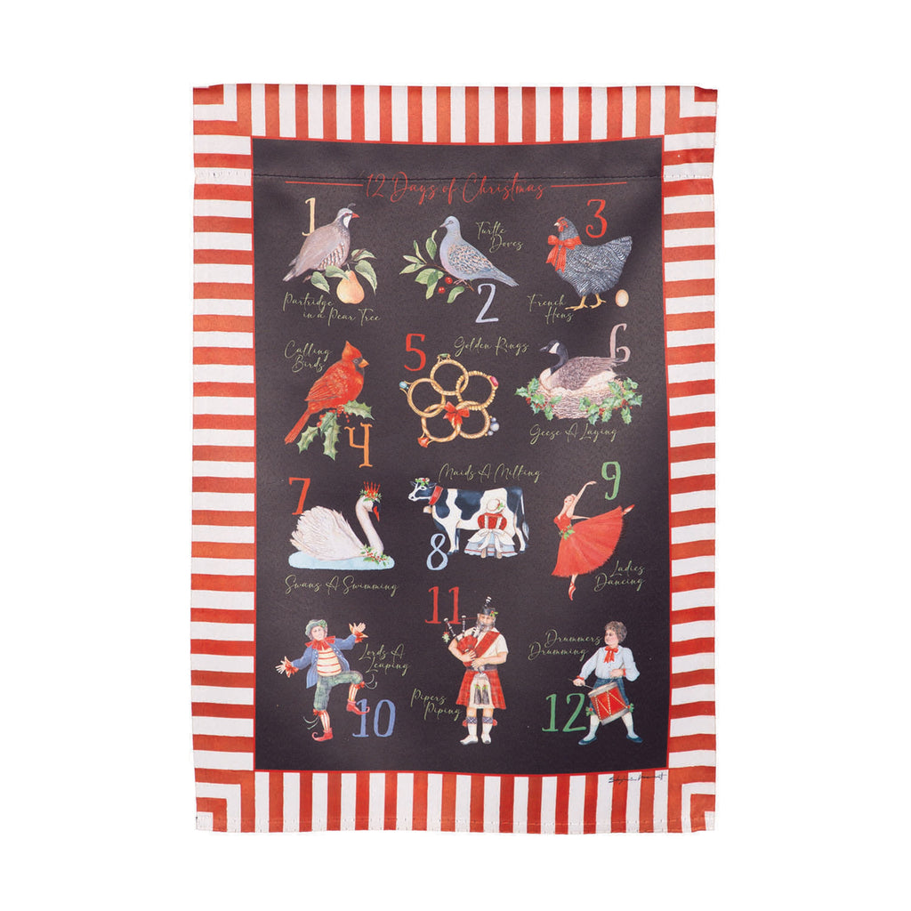 Holiday Count Down Suede Garden Flag