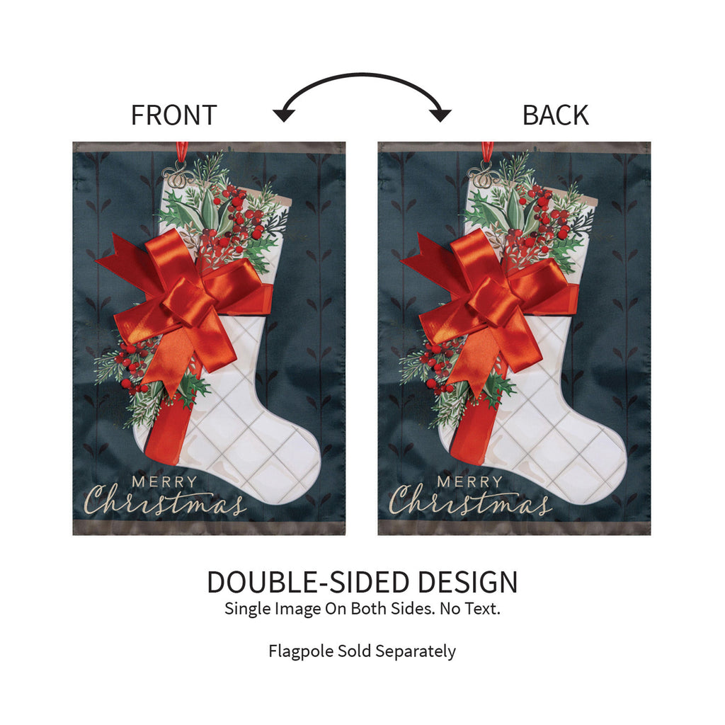 Christmas Stocking Applique Garden Flag