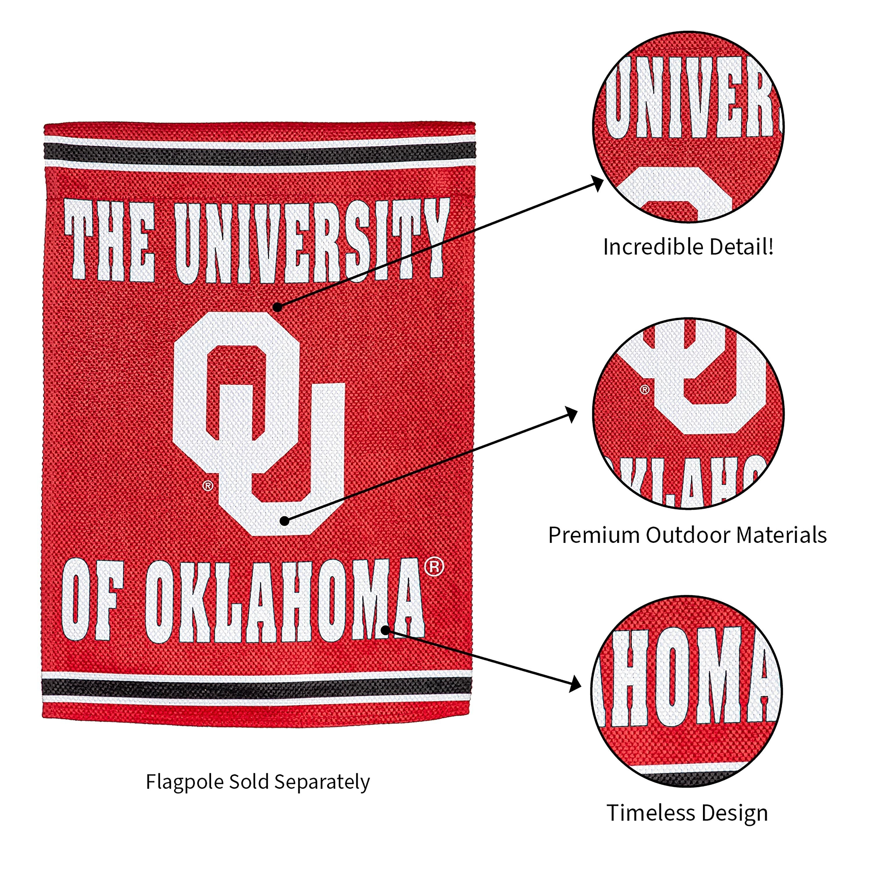 University of Oklahoma Embossed Suede Garden Flag