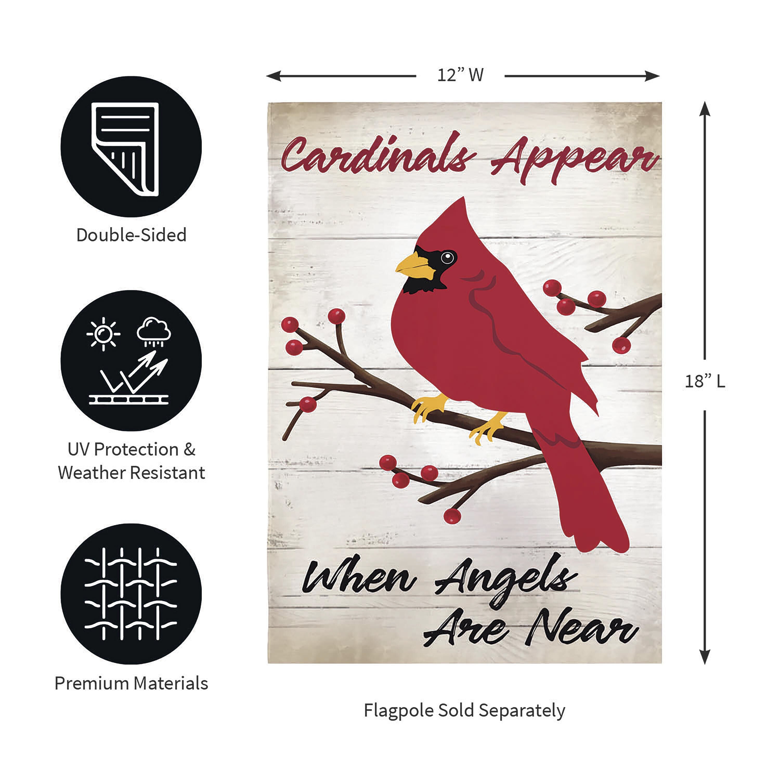 When Angels are Near Applique Garden Flag