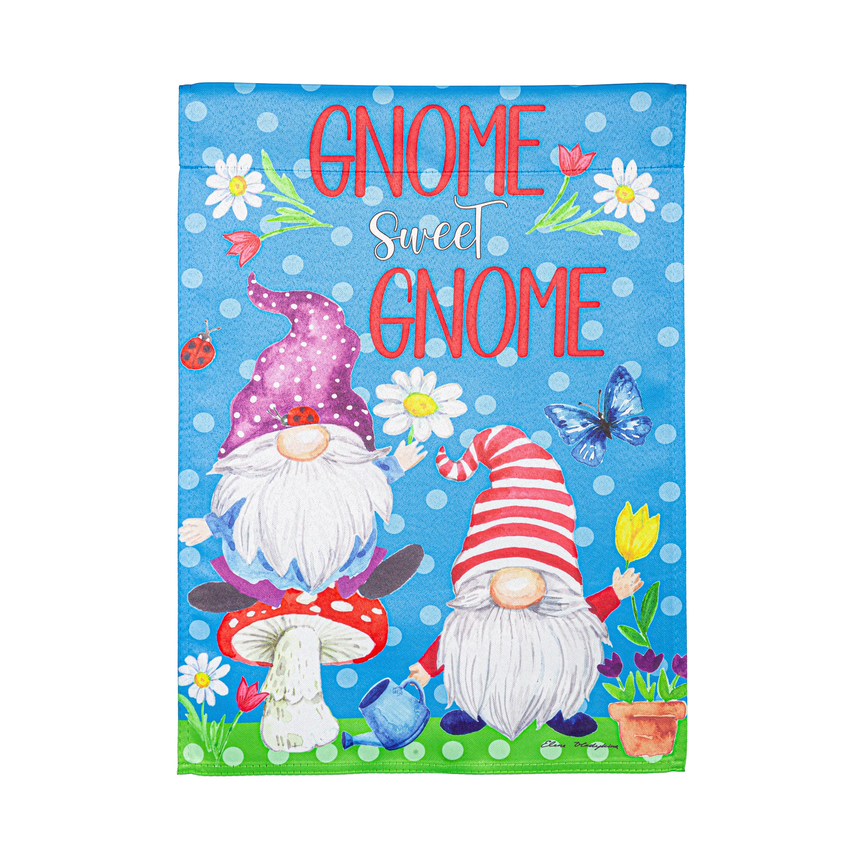Gnome Sweet Gnome Suede Garden Flag