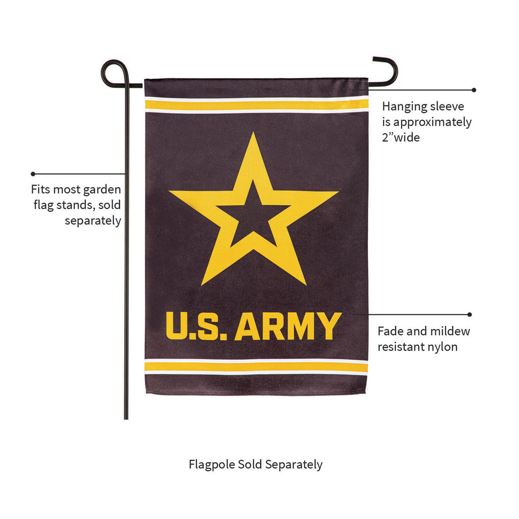 Embossed Suede Flag, GDN Size, Army