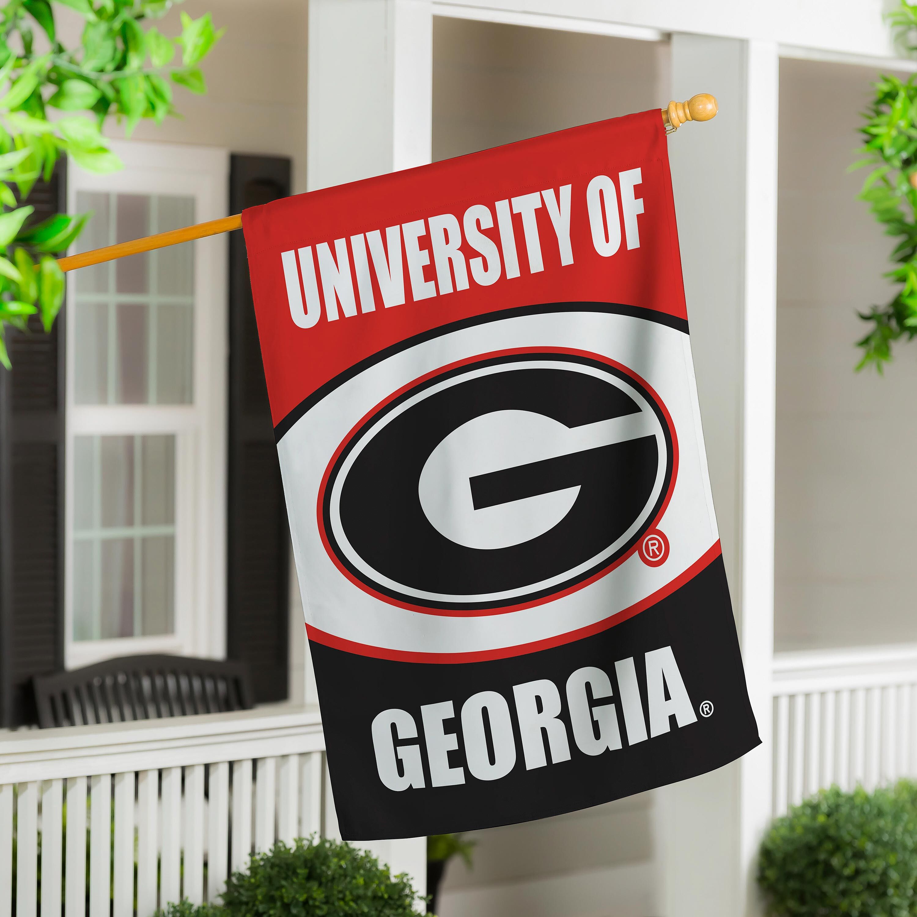 University of Georgia Suede House Flag