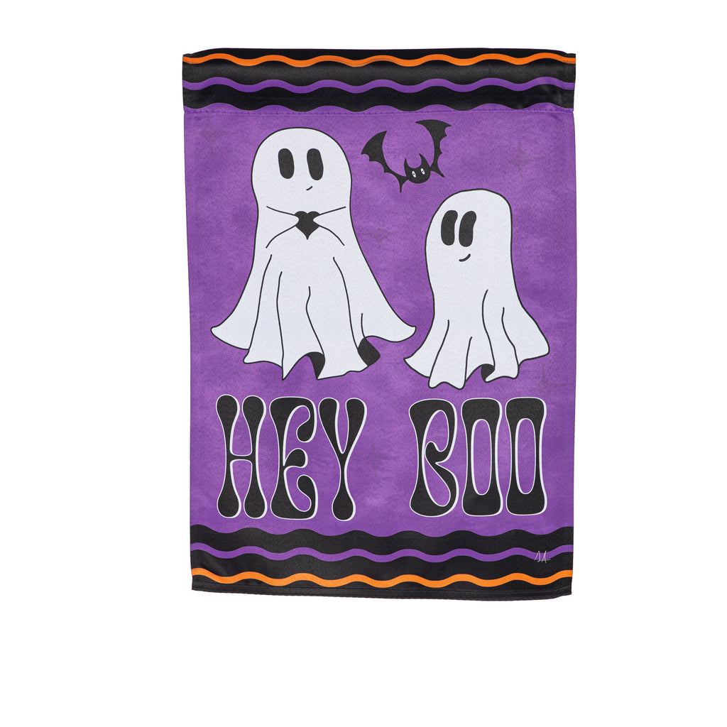 Hey Boo Suede Garden Flag