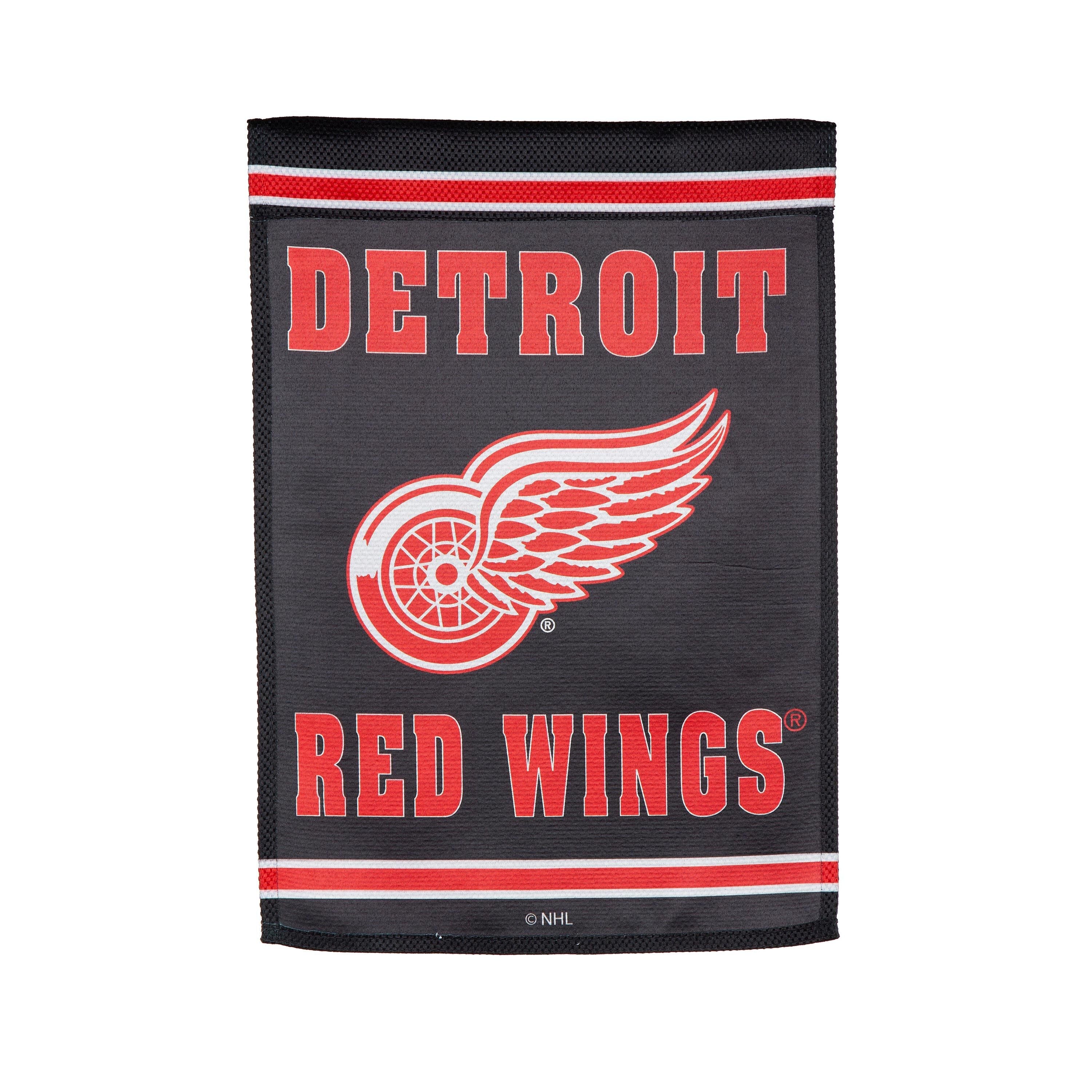 Detroit Red Wings Embossed Suede Garden Flag