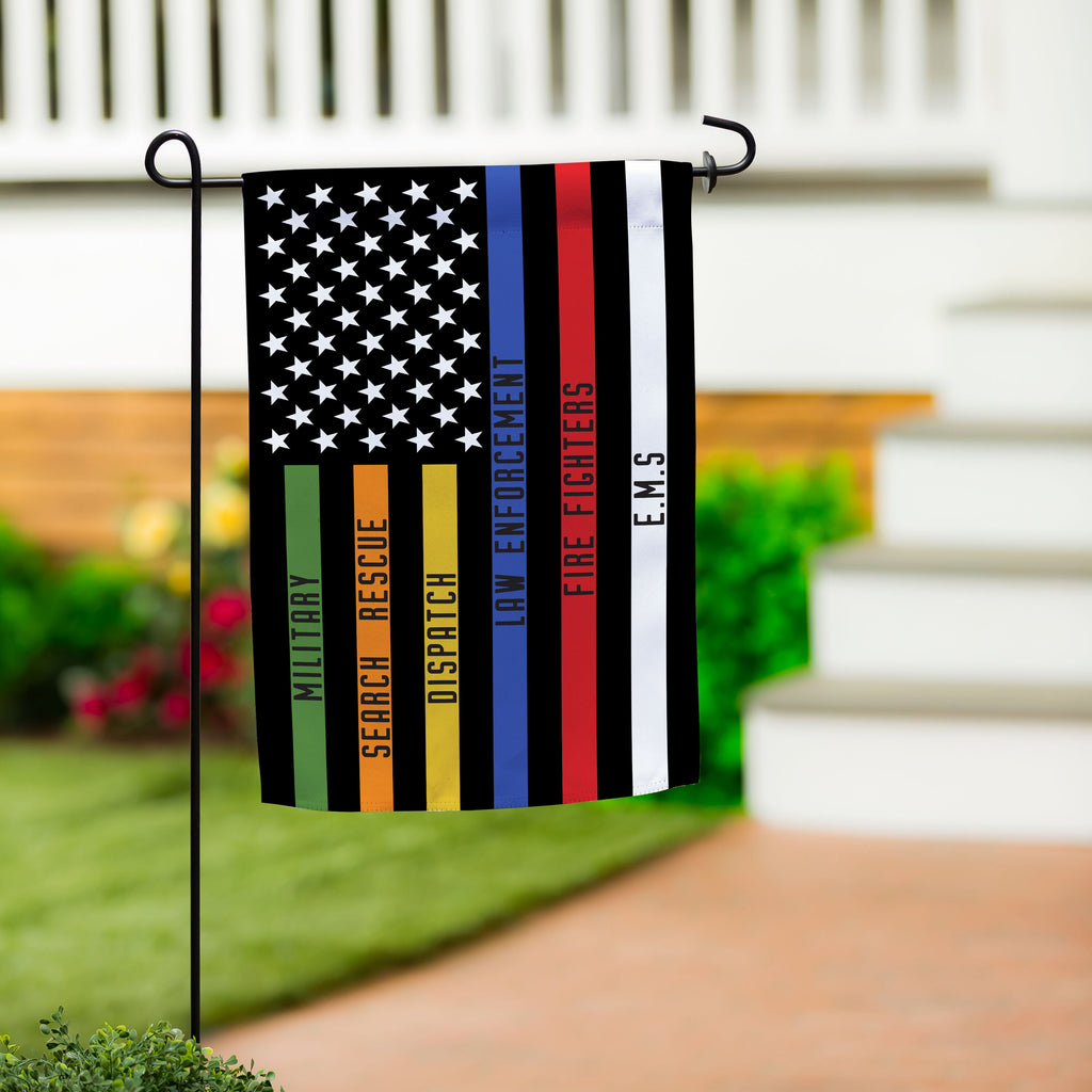 Responders Thin Line Garden Suede Flag