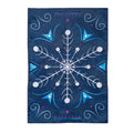 Blue Snowflake Applique House Flag