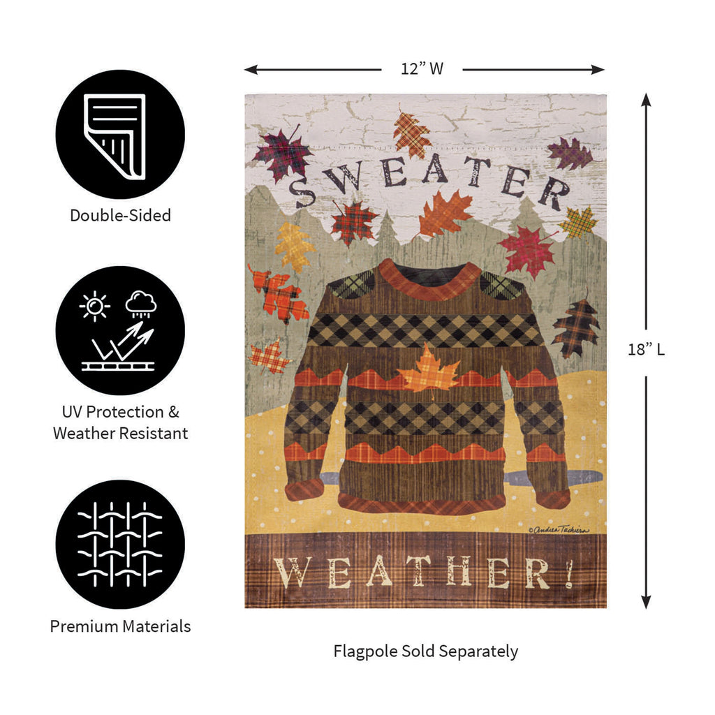 Sweater Weather Suede Garden Flag