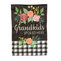 Grandkids Spoiled Here Applique House Flag