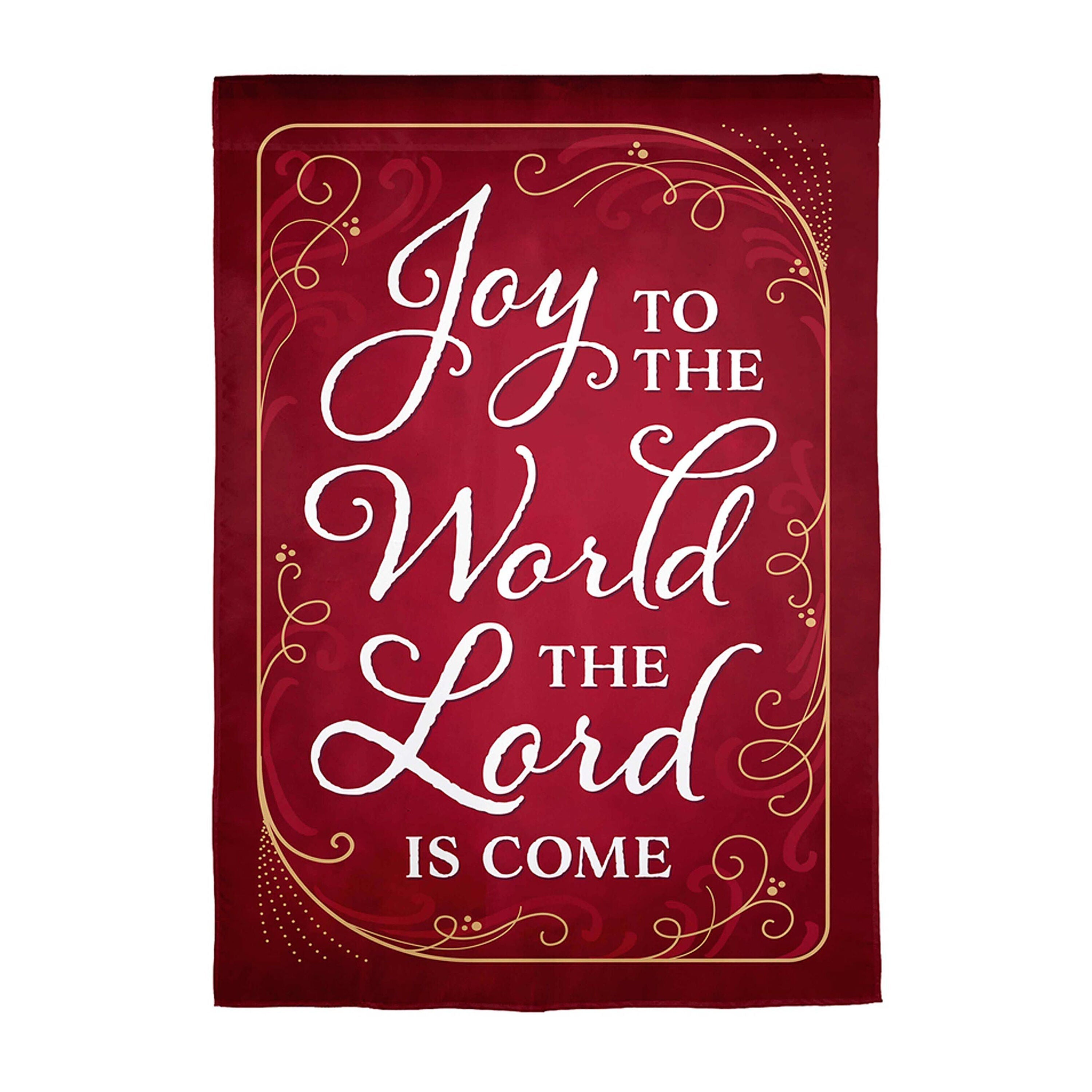 Joy to the World The Lord is Come Applique Garden Flag