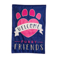 Welcome Furry Friends Garden Applique Flag