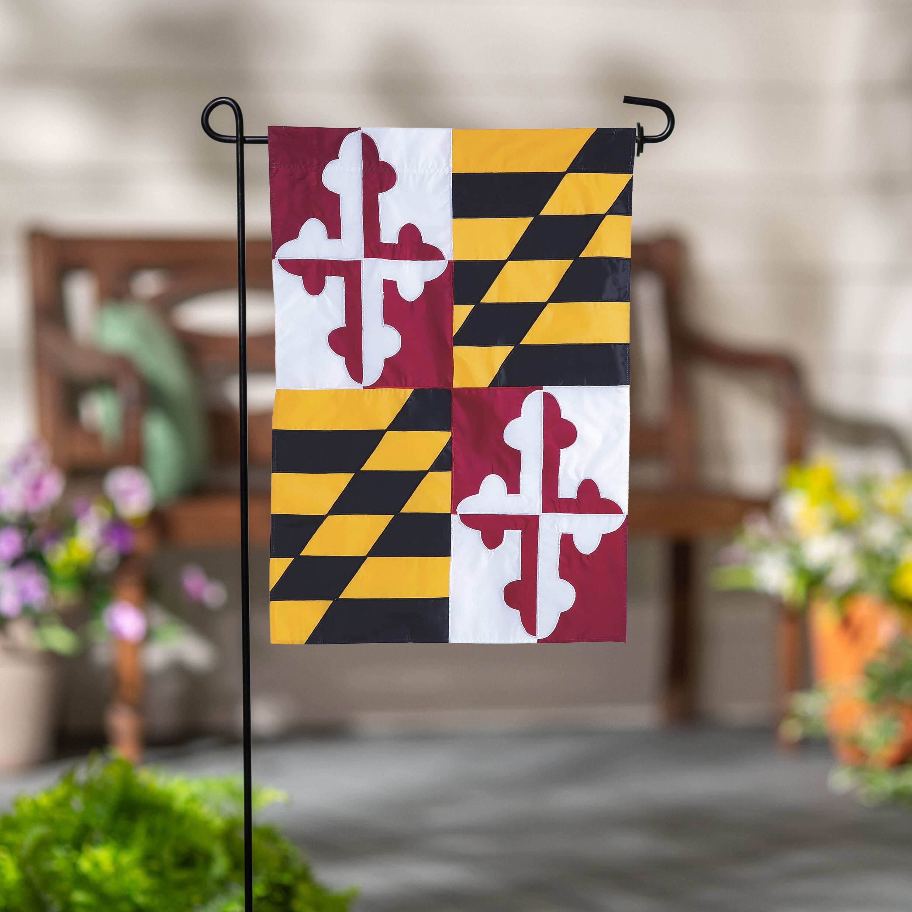 Maryland State Flag Garden Applique Flag