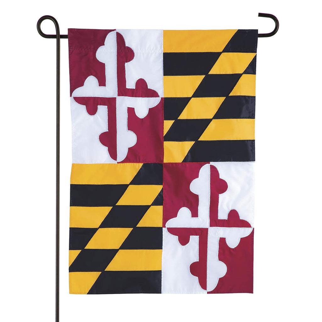Maryland State Flag Garden Applique Flag