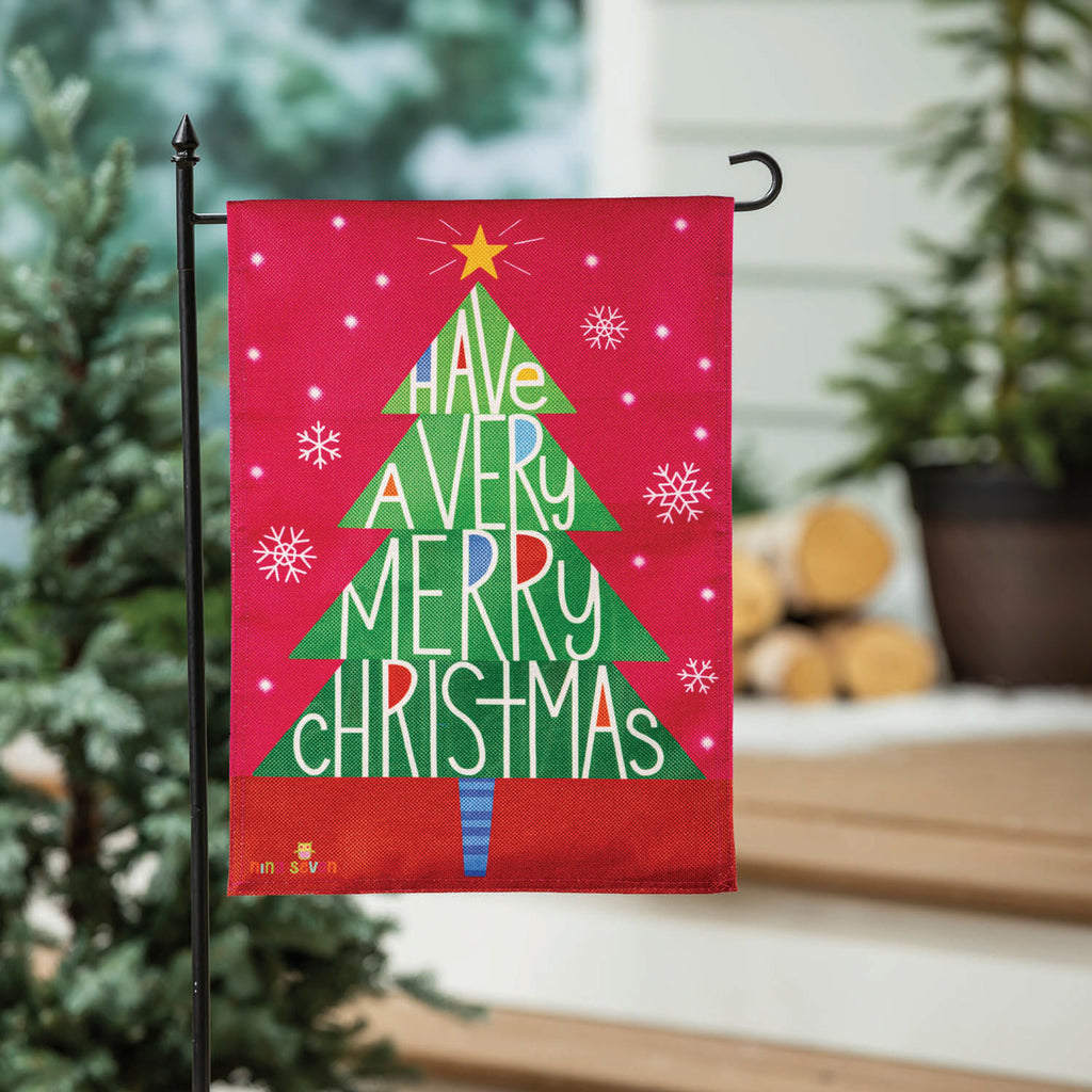 Have a Merry Christmas Burlap Garden Flag
