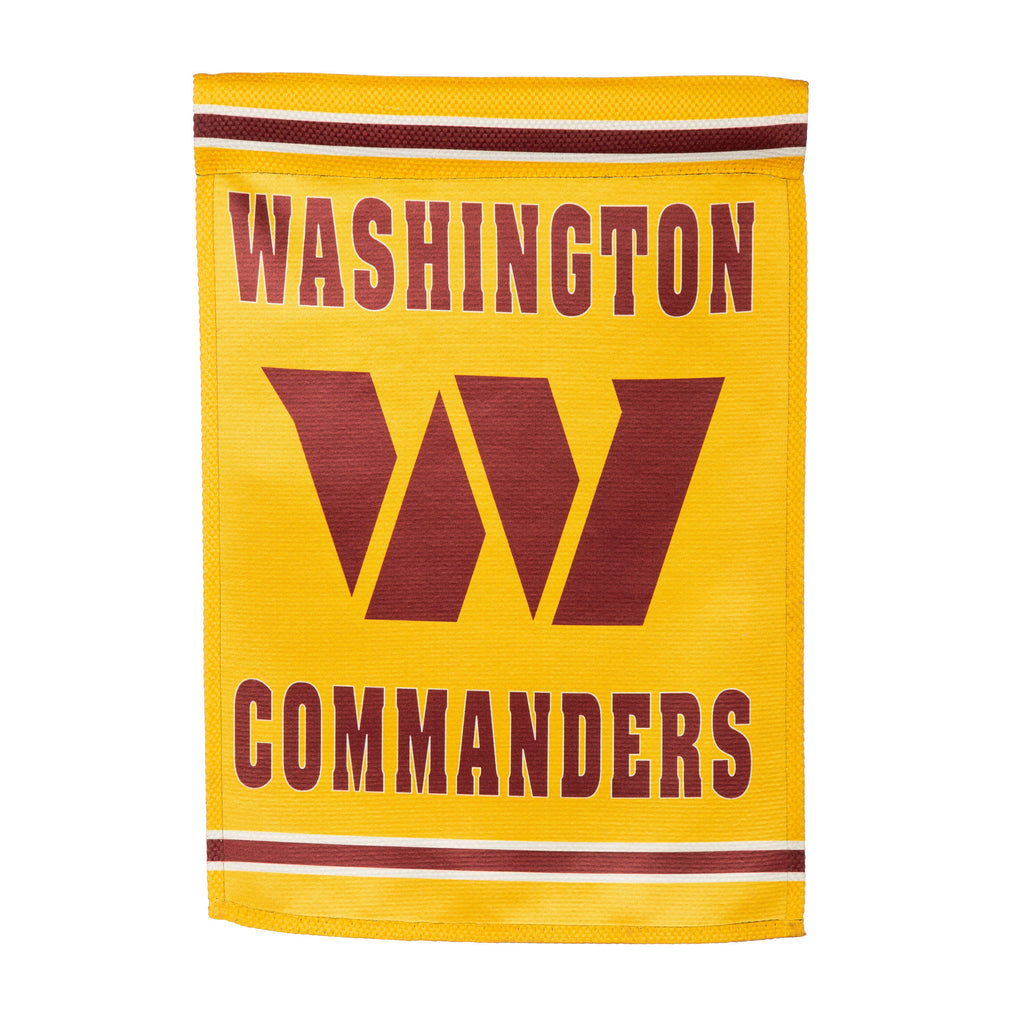 Washington Commanders Embossed Suede Garden Flag